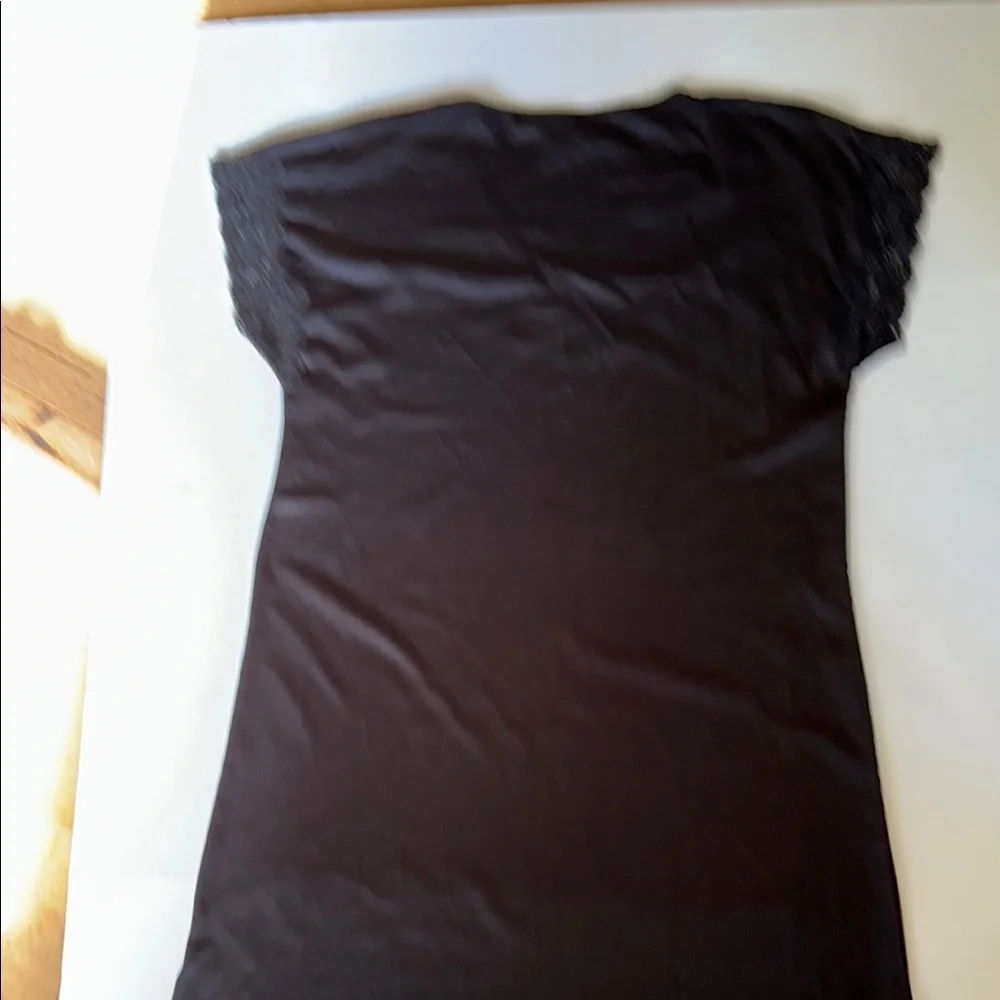 Cruz Black Lace Sleeve Nightgown LG